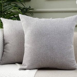 2 fundas de cojín decorativas de lino sintético para sofá